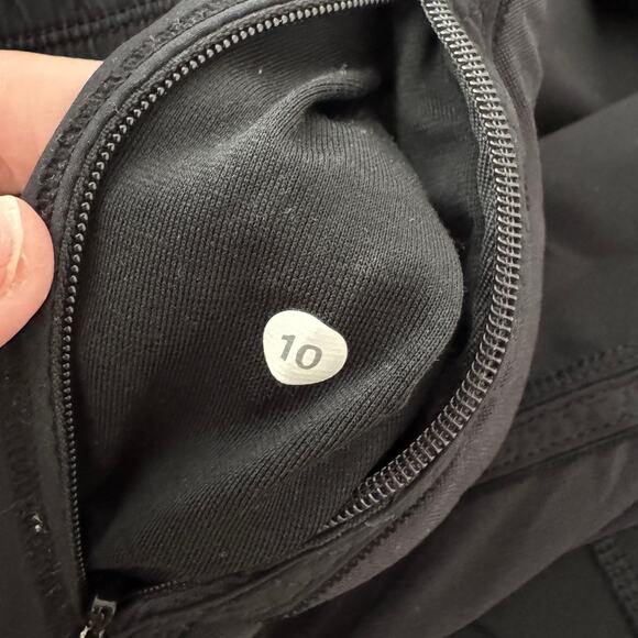 LULULEMON Side Mesh Crop Capri Pants Black 10 - Picture 8 of 8